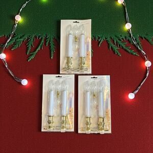 Vintage Brass Finish Battery Operated Window Candles-Set of 6-Christmas-Holiday
